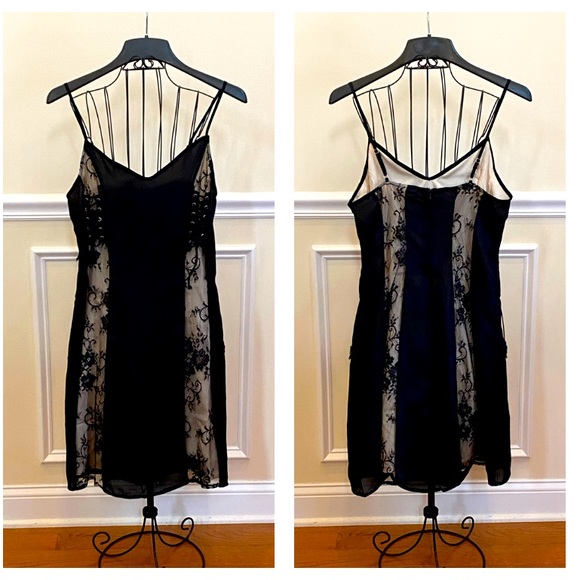 Esley Dresses & Skirts - *Sale* Esley Black Lace Tie Detail Cocktail Dress